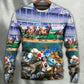 Horse Racing Sweater For Animal Lovers Casual Wear Holidays And Thoughtful Gifting