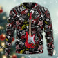 Guitar Rock Soul Merry Christmas Sweater For Holiday Travel Winter Outings And Cheerful Gift Giving