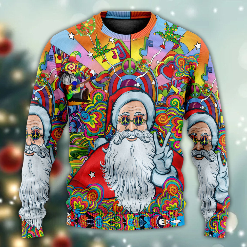 Hawaiian Hippie Santa Claus Sweater For Winter Celebrations Family Events And Thoughtful Gifting