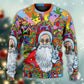 Hippie Santa Colorful Sweater For Holiday Parties Family Gatherings And Seasonal Gift Giving