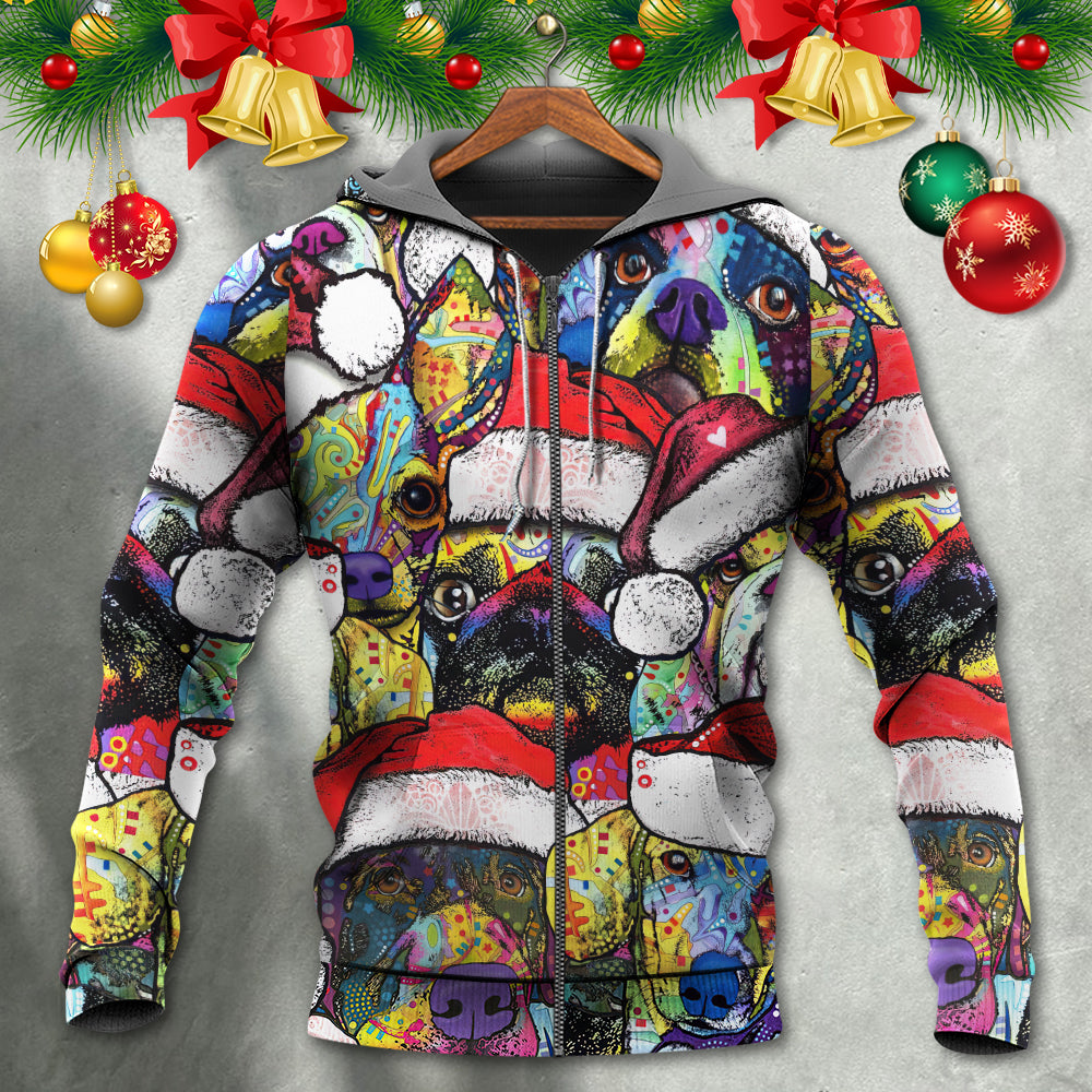 Colorful Christmas Dog Love Hoodie For Festive Family Moments Winter Wear And Holiday Gift Ideas