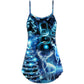 Christmas Deer Snowman Tree Glow – Women's Summer Sleeveless V-Neck Camisole Dress