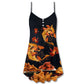 Chicken Wings Fast Food Delight V-Neck Sleeveless Cami Dress For Parties Travel And Casual Summer Style