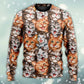 Cute Funny Cat Happy Sweater For Casual Wear Travel Parties And Comfortable Seasonal Style