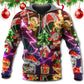 Funny Neon Christmas Holiday Tree Gingerbread Light Hoodie For Holiday Parties Weekend Outings And Cheerful Gift Giving