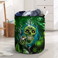 Bold Skull Green Graphic Laundry Basket For Room Home Organizer