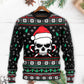 Christmas Skull Santa Hat Candy Sweater For Holiday Travel Winter Outings And Cheerful Gift Giving
