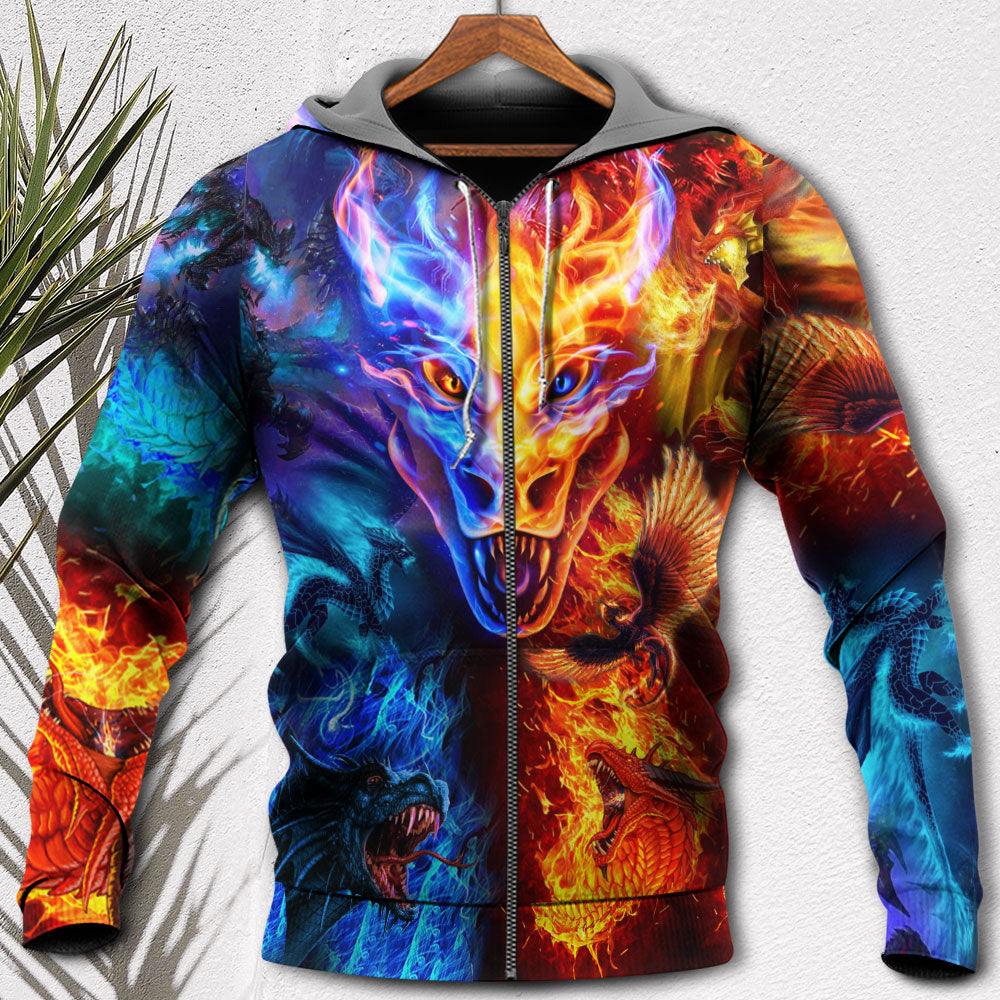 Dragon Fire Water Power Hoodie For Mythical Adventures Weekend Outings And Thoughtful Gifting