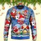 Christmas Rebellious Santa Fun Sweater For Seasonal Parties Cozy Gatherings And Thoughtful Holiday Gifts