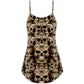 Skull Dark Inside Quote V-Neck Sleeveless Cami Dress For Gothic Events Vacations And Expressive Casual Outfits