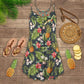 Fruit Pineapple Tropical Made Me Beautiful V-Neck Sleeveless Cami Dress For Beach Festivals And Comfortable Summer Outfits