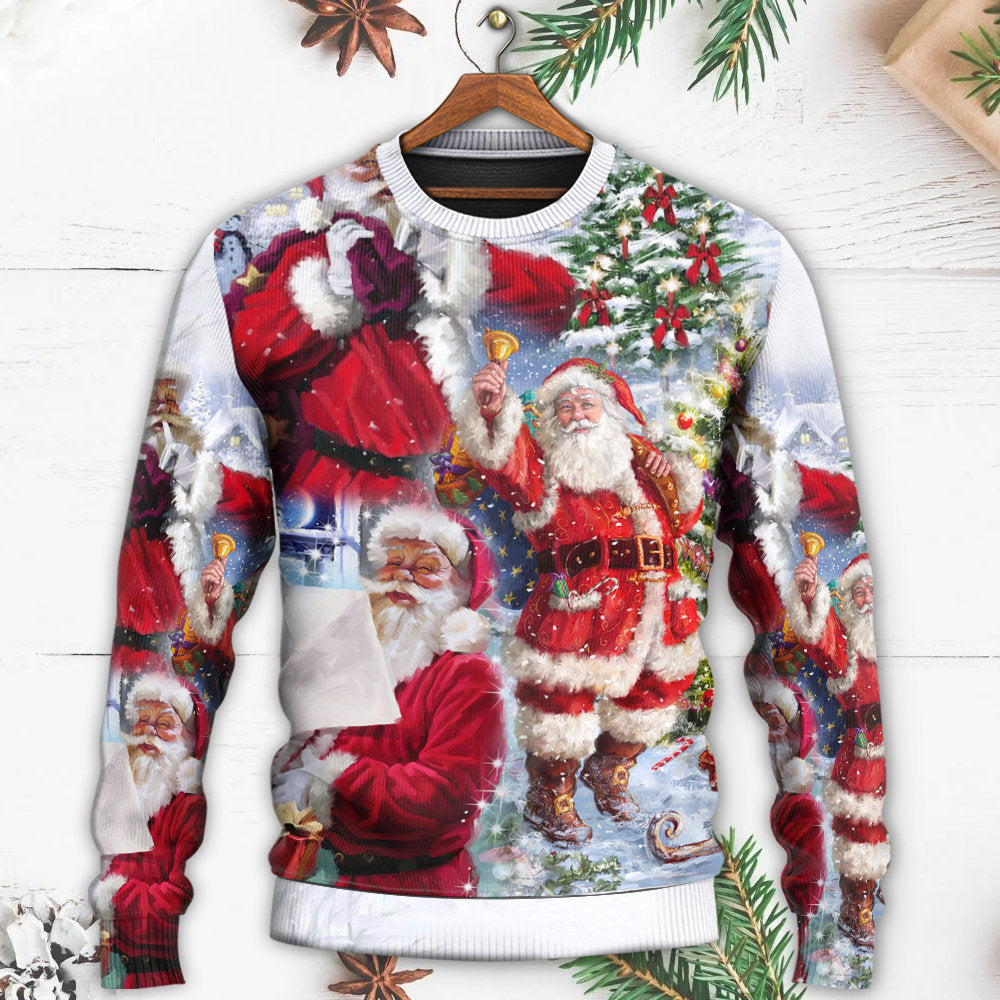Christmas Santa Holiday Arrival Sweater For Festive Parties Family Photos And Comfortable Seasonal Wear