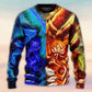 Phoenix Rebirth Fantasy Sweater For Casual Gatherings Holidays And Everyday Comfort