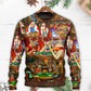 Christmas Poker Night Santa And Friends Sweater For Winter Parties Seasonal Adventures And Relaxed Everyday Styling