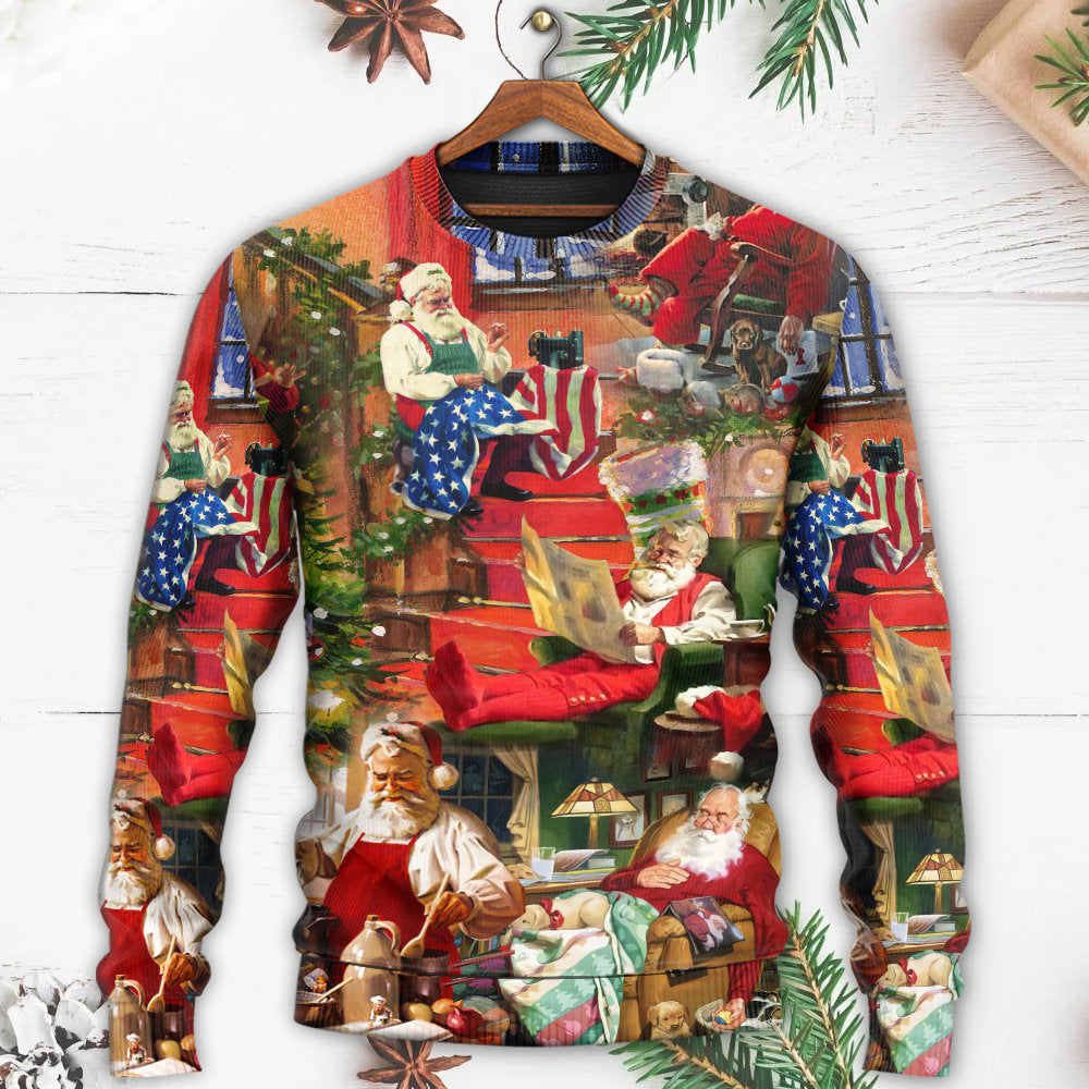 Christmas Santa Daily Sweater For Festive Events Weekend Outings And Comfortable Winter Style