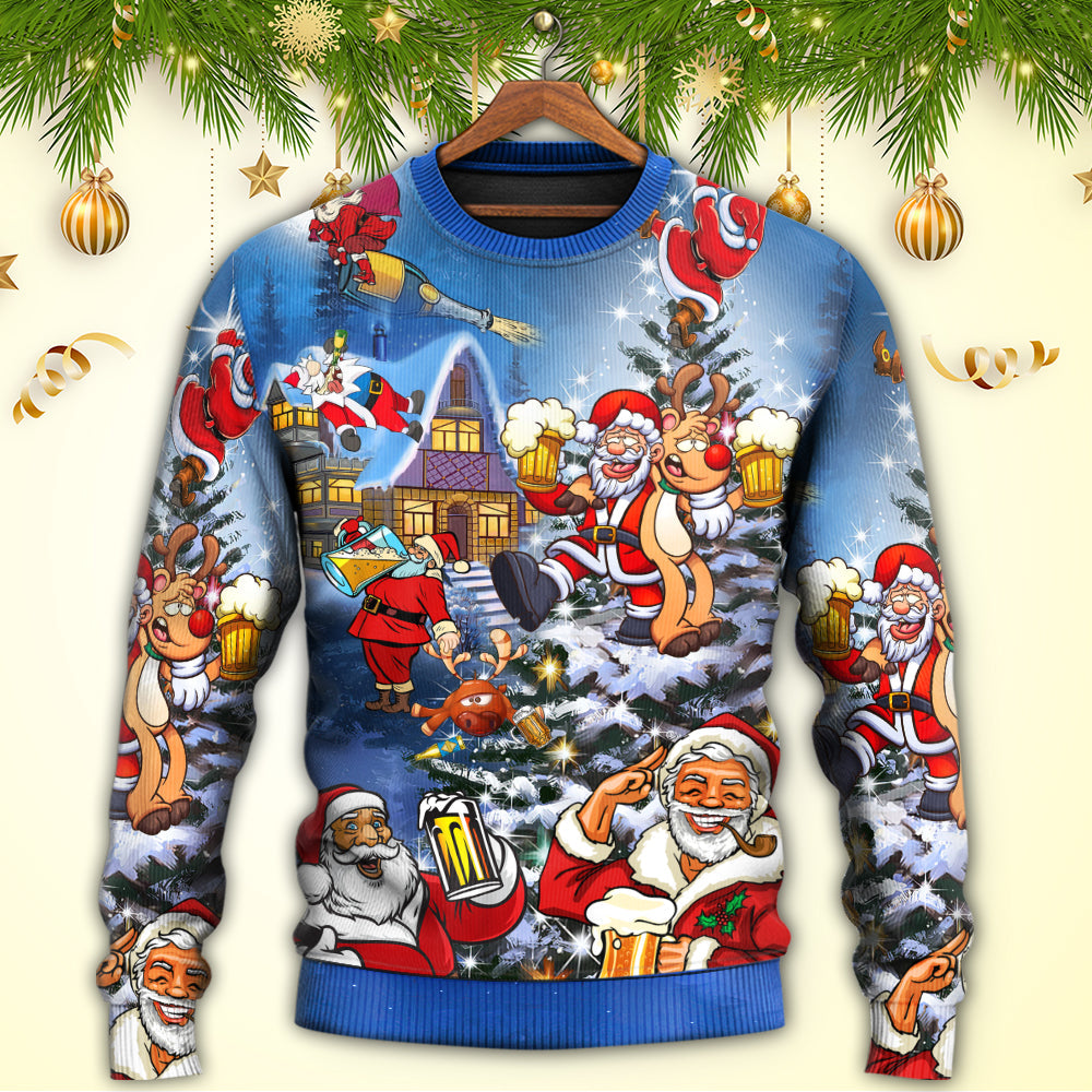Christmas Funny Santa Holiday Cheer Sweater For Seasonal Parties Cozy Gatherings And Thoughtful Holiday Gifts
