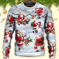 Christmas Santa Snow Mountain Sweater For Family Gatherings Winter Travel And Everyday Seasonal Comfort