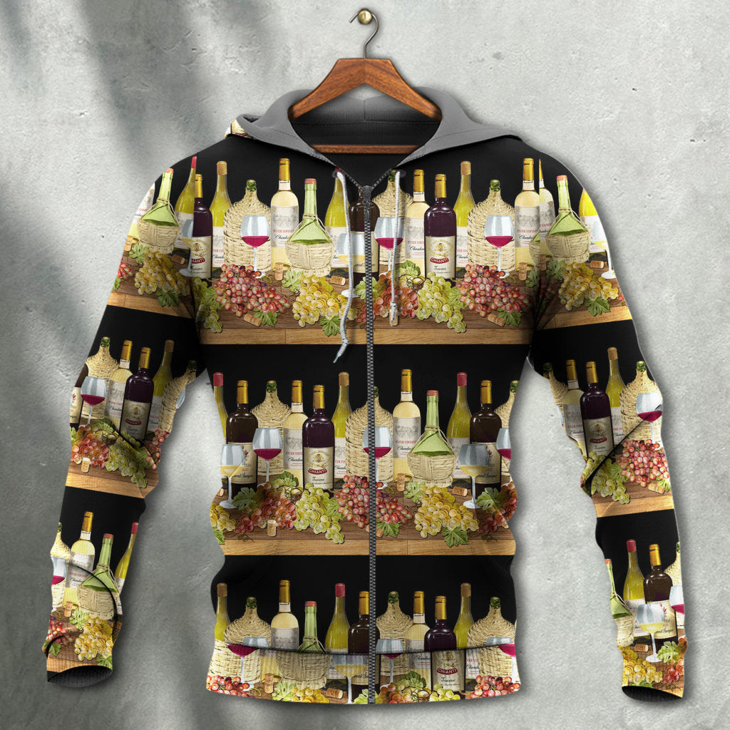 Wine Tasting Border Stripe Hoodie For Comfortable Daily Outfits Holidays And Casual Wear