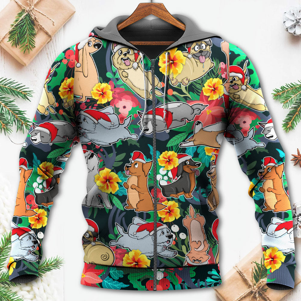 Christmas Dog Santa Hoodie For Winter Adventures Family Gatherings And Festive Everyday Style