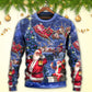 Christmas Santa Chilling Happy Xmas Light Sweater For Festive Parties Family Photos And Comfortable Seasonal Wear
