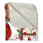 Cardinal Christmas Merry And Bright Flannel Blanket For Cozy Bedroom Sofa Decor