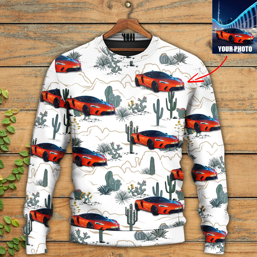 Desert Mountains Cactus Landscape Sweater For Casual Gatherings Holidays And Everyday Comfort