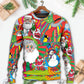 Hippie Santa Merry Xmas Sweater For Seasonal Parties Cozy Gatherings And Thoughtful Holiday Gifts