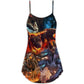 Cute Dog Cartoon Winter Style V-Neck Sleeveless Cami Dress For Festivals Travel And Relaxed Casual Summer Wear
