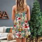 Christmas Golden Retriever Holiday Cheer V-Neck Sleeveless Cami Dress For Vacations And Casual Warm Weather Wear