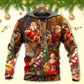 Santa Gift Holiday Hoodie For Festive Streetwear Winter Outings And Christmas Celebrations