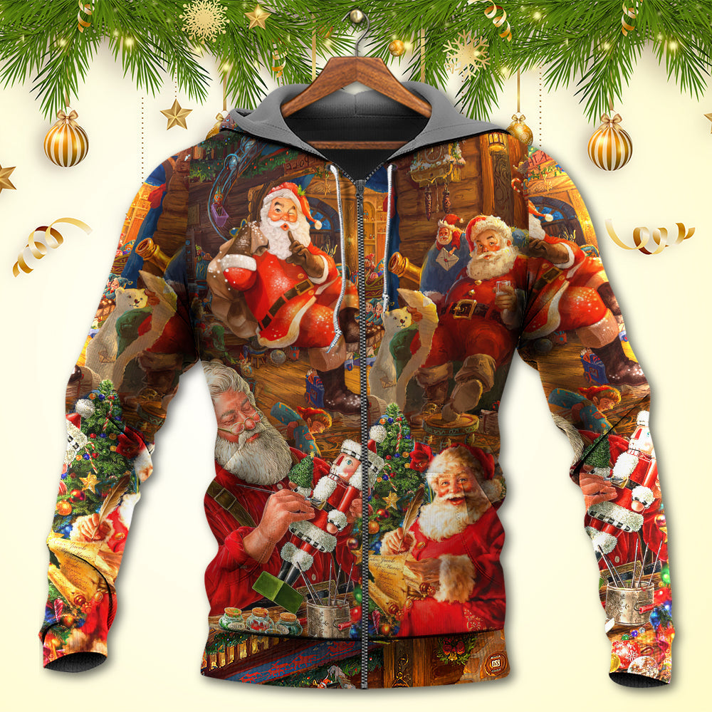 Santa Gift Holiday Hoodie For Festive Streetwear Winter Outings And Christmas Celebrations