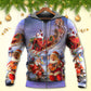 Funny Santa Hoodie For Christmas Gatherings Outdoor Trips And Relaxed Seasonal Style