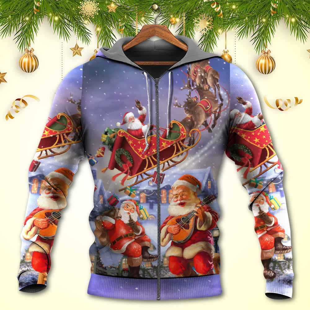 Funny Santa Hoodie For Christmas Gatherings Outdoor Trips And Relaxed Seasonal Style