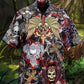 Skull And Vintage Key Hawaiian Shirt With All Over Print For Tropical Getaways Outdoor Fun And Everyday Wear