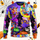 Halloween Cute Witch Ghost Magic Forest Sweater For Casual Wear Parties And Thoughtful Gifting