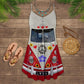 Artistic Hippie Van Retro V-Neck Sleeveless Cami Dress For Vacations And Artistic Everyday Fashion