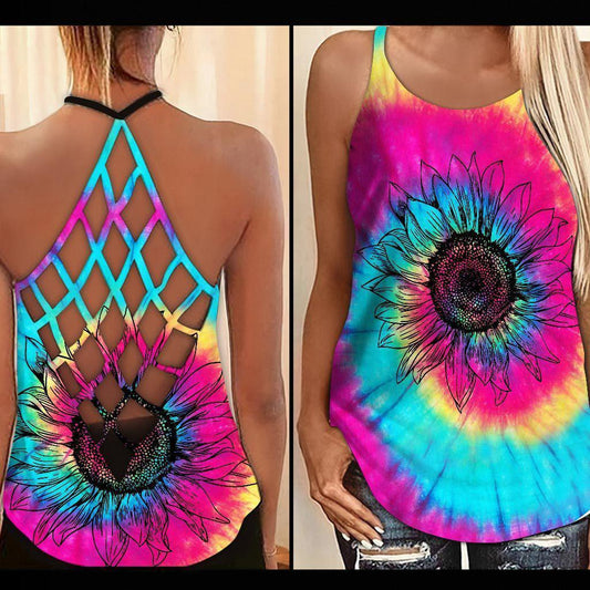 Hippie Soul Color Peaceful Hollow Tank Top For Yoga Lovers And Everyday Comfort
