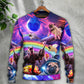 Pug Galaxy Rainbow Dinosaur Sweater For Nature Inspired Fashion Events And Relaxed Everyday Comfort