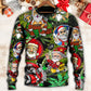 Christmas Hippie Santa Peace Sweater For Holiday Parties Family Gatherings And Seasonal Gift Giving