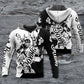 Black White Boxing Spirit Hoodie For Comfortable Daily Outfits Holidays And Casual Wear