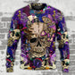 Bright Magic Mushroom Skull Sweater For Fantasy Fans Casual Outings And Weekend Adventures