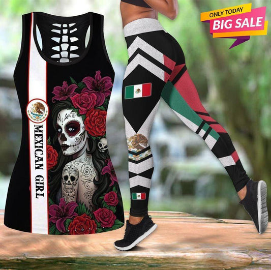 Mexican Girl Pride Hollow Tank Top For Community Events And Positive Support