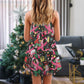 Christmas Pink Ribbon Support V-Neck Sleeveless Cami Dress For Festive Events And Casual Summer Styling