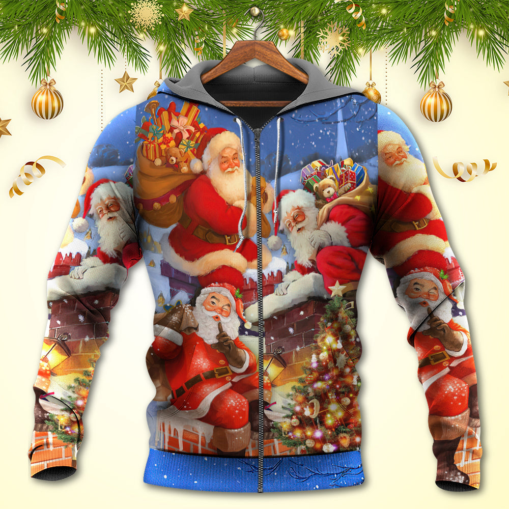 Up Rooftop Santa Hoodie For Holiday Gatherings Winter Travel And Seasonal Gifting