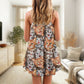 Cute Funny Cat Happy Life V-Neck Sleeveless Cami Dress For Festivals Travel And Relaxed Casual Summer Wear