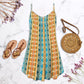 Artistic Native V-Neck Sleeveless Cami Dress For Festivals And Relaxed Warm Weather Style