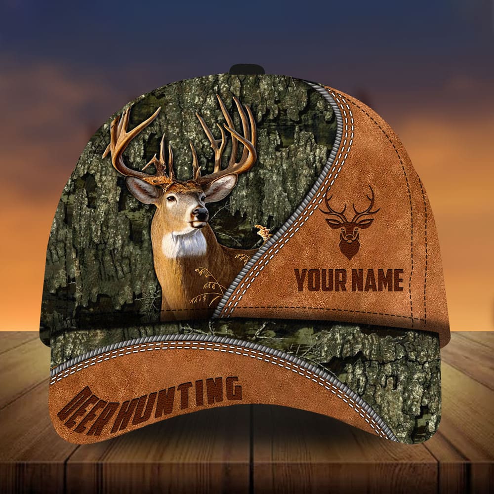 Leather Deer Hunting Personalized Classic Cap For Summer Vacations Parties And Outdoor Events