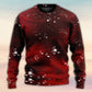 Music Notes Blurry Lights Dark Red Sweater For Live Events Travel And Relaxed Creative Outfits