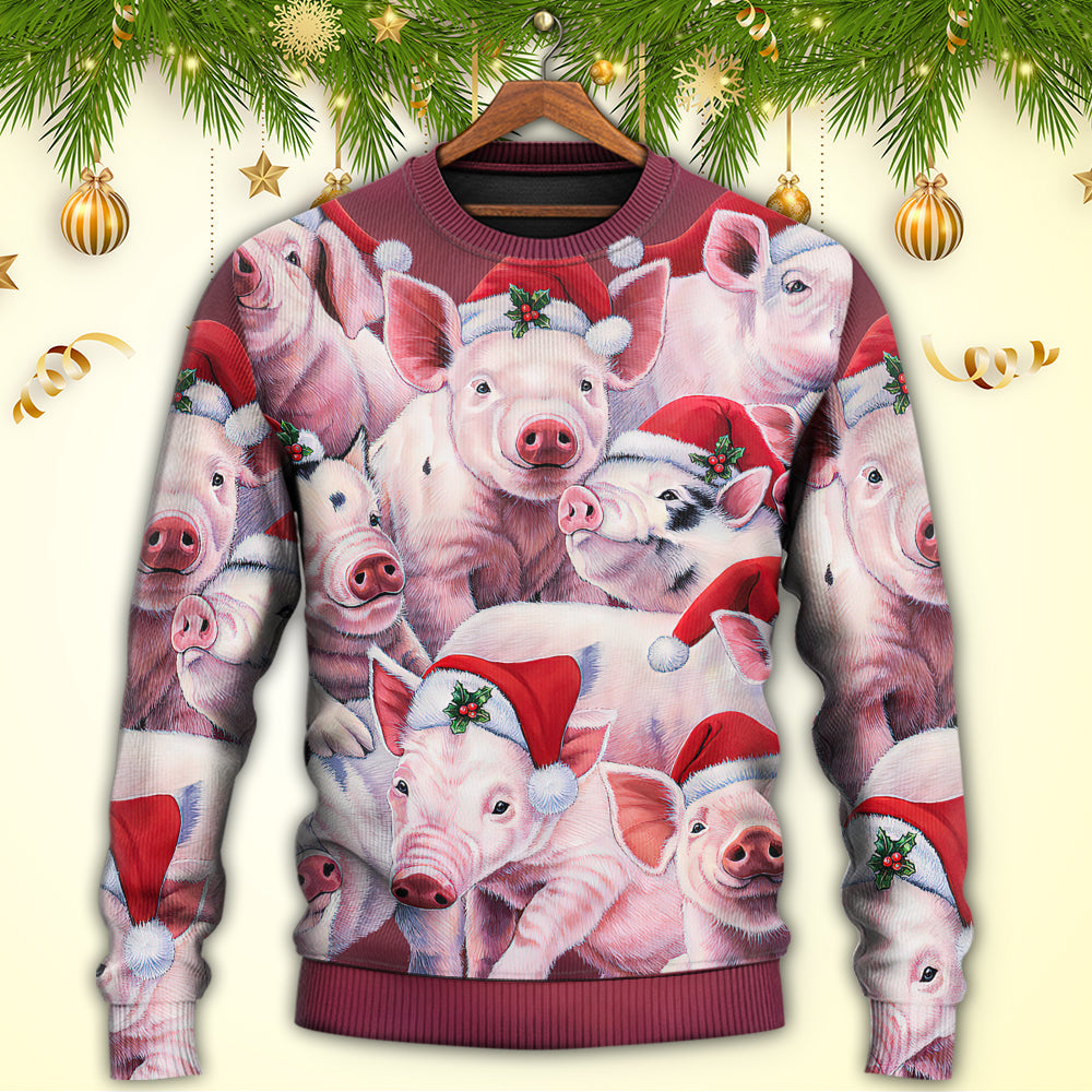 Christmas Piggies Funny Xmas Is Coming Sweater For Festive Parties Family Photos And Comfortable Seasonal Wear