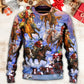Christmas Santa And Horse Merry Xmas Sweater For Winter Celebrations Family Events And Thoughtful Gifting
